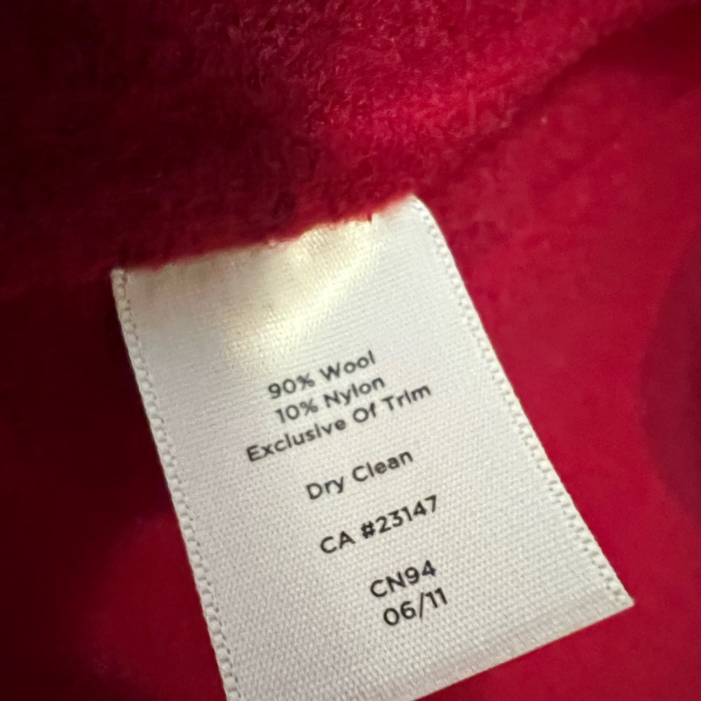 Talbots Red Wool Jacket Blazer Size 8 - image 3